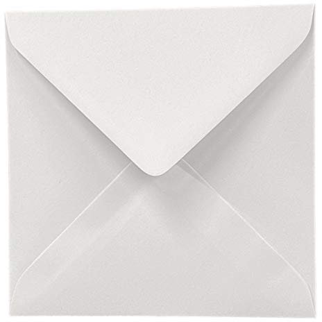 DJP Briefumschläge, gummiert, quadratisch, 155 x 155 mm, 100 g/m², Weiß, 100 Stück