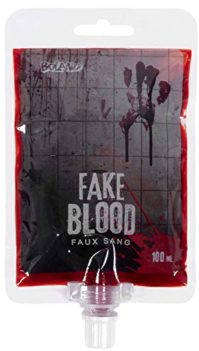 Boland-45159 Halloween Bolsa de sangre teatral (100 ml), color rojo, (45159)