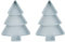 Angoily Teller in Weihnachtsbaumform, 2 Stück, Teller für Weihnachtsbaum, Chip- und Dip-Set, 3 Fächer, Kunststoffteller, Geschirr, Urlaub, Partyzubehör (hellblau)