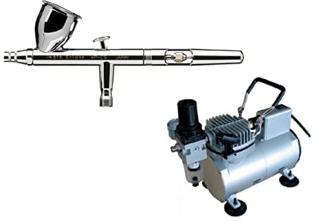 Aerografo Iwata Eclipse HP-CS 0.3 con Compressore silenzioso a secco Werther TC108 S