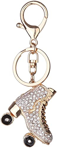 Generic 9SYU Frau Rollschuhe Anhänger Schlüsselanhänger Rucksack Ornamente, Auto Zubehör für Damen Herren, Legierung