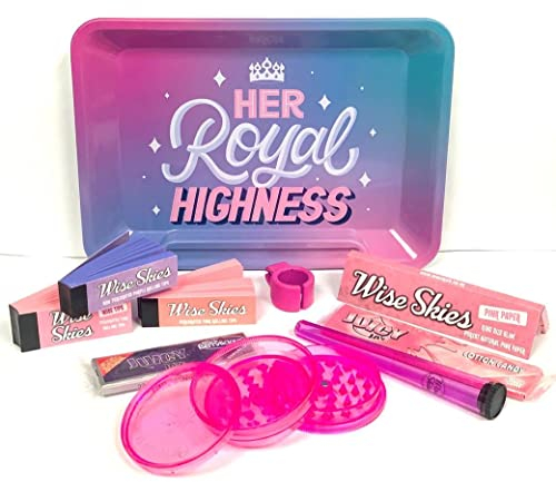 Her Royal Highness Rolling Tray Pink Rolling Tray Rolling Paper Holder Pink Rolling Papers