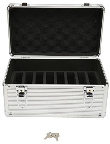 Jiawu Festplattengehäuse für 3,5 HDD, 10-Bay Protection HDD Storage Box Koffer, Tragbarer Festplatten-Aufbewahrungskoffer, Hartschalenkoffer, Stoßfeste, Feuchtigkeitsbeständige Tragetasche