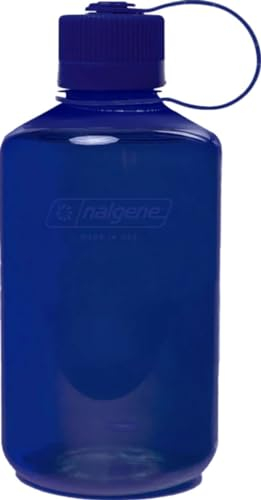 Nalgene Sustain Tritan BPA-freie Wasserflasche aus 50% Kunststoffabfällen, 473 ml, schmaler Öffnung, Denim, Blau