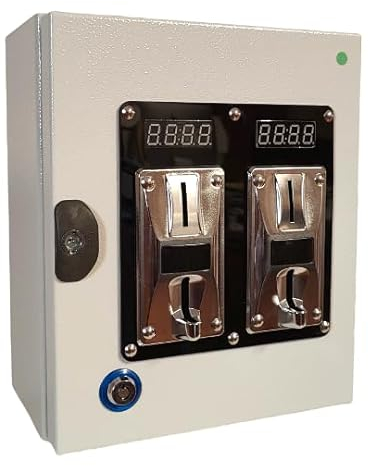 Gettoniera per Lavatrice e Asciugatrice domestica | Legge tutte le monete | Potenza max per macchina 3500W | Ideale per B&B, Residence, Aree Camper | Prestazioni TOP | Semplice da installare e usare