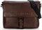FARMHOOD Memphis Damen/Herren Leder Aktentasche mit Schnallenverschluss | Messenger Bag mit Steckfächern und Stiftelaschen |mittelgroße Dokumententasche 32 cm mit Reißverschlussfach