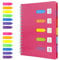 HMIEPRS A5 Spiralblock Notizbuch 5 Index Tabs, WireBound Notizblock mit 5 Farbigen Teilern, Notizbuch Register Notizblock Tagebuch Spiralblock Ringblöcke für Schule, Büro, Reisen, Notizen (Rosa)