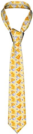 JGHYUTNS Aquarell Ostern Huhn Blume Gelb Spaß Männer Seide Krawatte Casual Gentleman Krawatte Mode Geschenk Einheitsgröße, Siehe Abbildung, One size