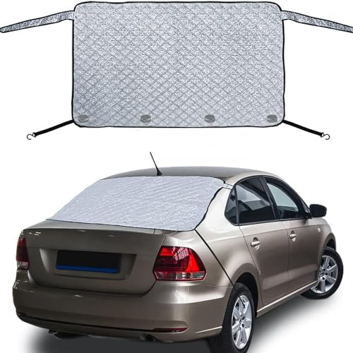 AYAMAYA Heckscheibenabdeckung Auto Heckscheibe Scheibenabdeckung Winter mit Magnet, Auto Eisschutz Frostschutz Abdeckung Anti Schneedecke Scheibenschutz UV-Schutz Abdeckung Winterabdeckung 140x80cm