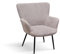 PAZZO DESIGN Poltrona Titti, Rosa e Relax, Tessuto, Design e Lettura, Gambe Metalliche Nere