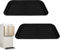 burkfeeg Kühlschrank Tropfschale, 2 Stück Silikon Mini Kühlschrank Tropfschale, Kühlschrank Abtropfschale, Kühlschrank Wasserfänger Für Schützt Kühlschrank Und Wasserspender,Schwarz 21 X 8cm