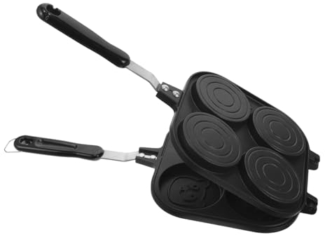 OKUMEYR Non-Stick Frying Pan Dual-Sided Breakfast Cooker for Omelets Fried Eggs and More Easy to Clean Ergonomic Design Heat Insulated for Home Use