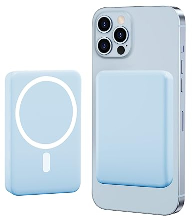 LUCKYDUO Mini Power Bank for iPhone,5000mAh Compact Wireless Battery Pack,Small Travel Portable Charger,Fast Charging External Battery Pack with LED Display for iPhone
