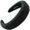 scicent Perlen Haarreifen Damen Breites Dickes Stirnband Retro Perlen Braut Haarbänder Haarschmuck Damen Mädchen Hochzeitsfrisuren Accessoires (Schwarz) 26922