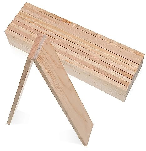 KICHOUSE 12stücke Rechteckige Holzplatten Zum Basteln Unbehandelt Holzbretter Für Handwerk Malerei Und Dekoration Robust Und Leicht