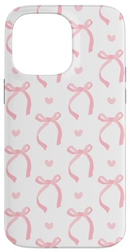Aesthetic Pink Ribbons and Bows in Watercolor Case for iPhone 14 Pro Max