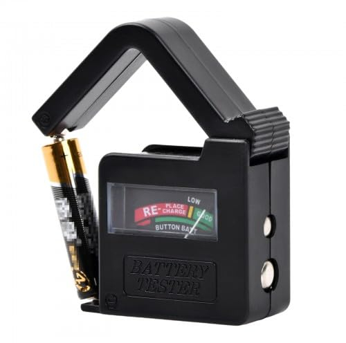 Tester Batterie Digital, Indicatore di Capacità per Batterie, Batteria Volt Checker, Tester Universale Verifica Stato di Carica Batterie per AA, AAA, C, D, 9V, 1.5V (Modello: BT-168)
