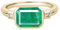 Gems Vibes Kolumbianischer Smaragd-Ring für Damen, 925er Sterlingsilber, Smaragd, Edelsteinring, zierlicher Halo-Ring Versprechen, Hochzeitsgeschenk, Mai-Geburtsstein-Ring