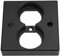 Couvercle de Prise Murale de Haut-Parleur HiFi, Installation Facile, Installation Perforée, Panneau de Borne de Haut-Parleur HiFi en Alliage d'aluminium pour Haut-Parleur (Black)