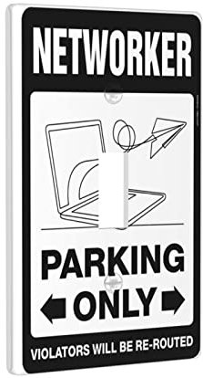 KAXW Lichtschalter-Rahmen, Netzwerker, nur Parkplatzschalter, Wandplatte, Lichtschalter-Abdeckung, einzelner Kippschalter