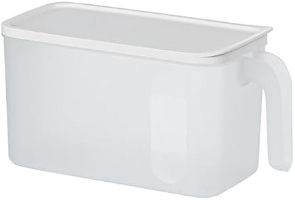 Conteneur de glace transparent pour congélateur avec couvercle et poignée | Récipient de rangement transparent pour réfrigérateur | Boîte de rangement givrée pour réfrigérateur