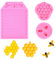 3 Stücke Wabe Silikonform Fondant Silikonform Fondantformen Biene Und Waben Muster Seife Silikon Formen Einfach zu Säubern von DIY Machen Süßigkeiten Kuchen Schokolade Dekorieren