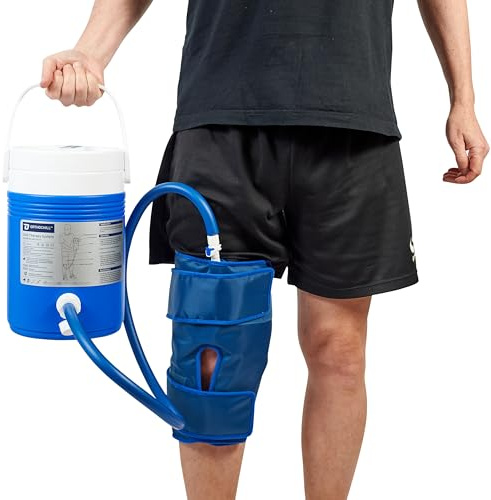 ORTHOCHILL Cryo-Manschette und Schwerkraft-Kühlsystem – effektive Kältekompression für Knie, Knöchel oder Schulter (Knie)