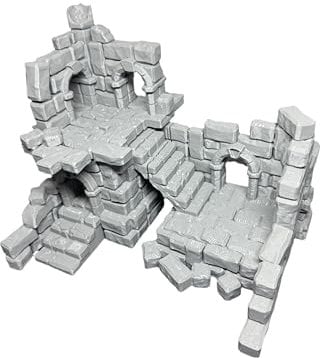 Battle Ruined Terrain Ancient Castle Ruins 28mm Tabletop RPG Wargaming Scenery