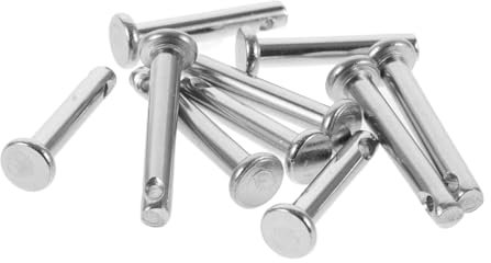 CHILDWEET 10st Stift Zylindrischer Stift Gerüststift Einlochklemme Bolzen Scharnier Gerüstzubehör Riegel Gerüstbefestigungsstift Schrauben Gabelkopf Gerüstteile Rostfreier Stahl Silver