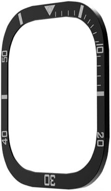 ONECMN Lunette évidée pour Apple Watch, protecteur de périphérie d'écran de 49mm, résistant, sans accessoires en verre, IWatch Ultra, bosse métallique de 49mm(Black)
