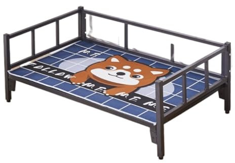 WJFTODAY Haustierbett Katzenbett Haustierbett Hundebett Kleiner Hund Mittelgroer Hund Katnd Katzenbett Hundebett über dem Boden Feuchtigkeitsfestes Feldbett Erhhtes Haustierbett(B:Black,L-100 * 60CM)