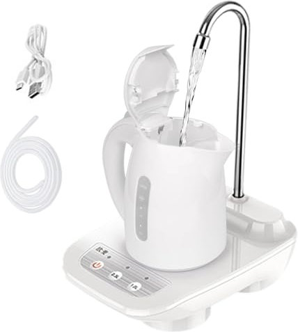 Distributeur d'eau à Pompe - Robinet électrique Rechargeable par USB, Pompe à Eau Portable pour extérieur, Bureau, Voyage, Camping, Distributeur d'eau Automatique avec Batterie pour Carafe, Maison et