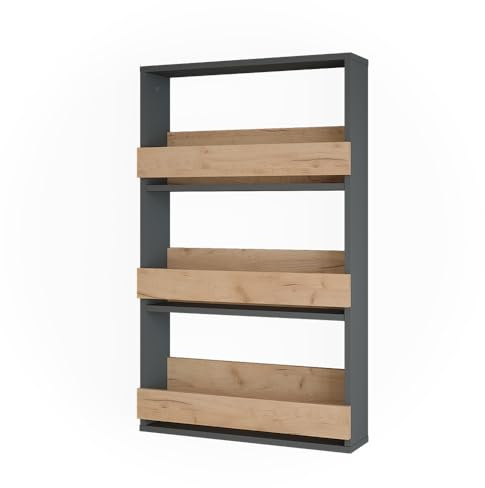 Vicco Portabicchieri da vino Repose, Rovere dorato/antracite, 60 x 98 cm