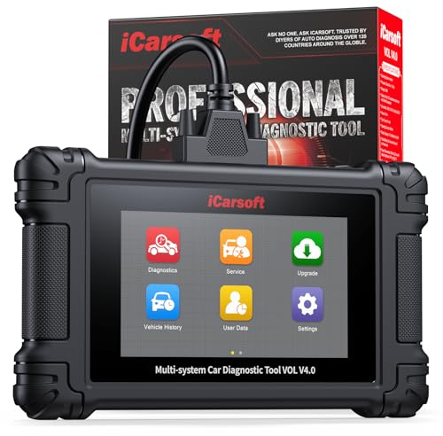 iCarsoft VOL V4.0 Bidirectional Diagnostic Scan Tool for Volvo/SAAB OBD2 Scanner + 2 Vehicle Make Groups, All System, 30 Reset Items/Actuation Test/Battery Registration, Support CAN-FD -Free Update