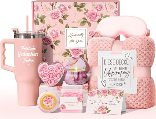 Muttertagsgeschenke für Mama, Geschenk Freundin Geburtstag,Weihnachten Geburtstagsgeschenk fur Frauen, Beste Freundin,Schwester, Mama, 9PCS Geschenkset 18 40 50 70 Geburtstag