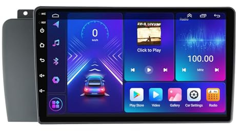 Estéreo para Coche Android 14 2 DIN para Volvo XC70 V70 S60 2004-2009 Radio con Pantalla de 9 Pulgadas Carplay inalámbrico Android Auto navegación GPS Bluetooth Controles en el Volante(P5 8Core 8G+1)