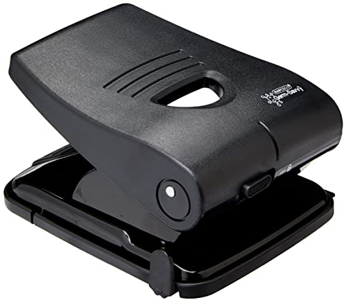 Rapesco PF835PB2 Germ-Savvy Antibacteriano, Perforadora de 2 Agujeros 835-P, Capacidad para 40 Hojas, Negro