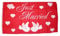 Fahne/Flagge Just Married/Hochzeit 90 x 150 cm