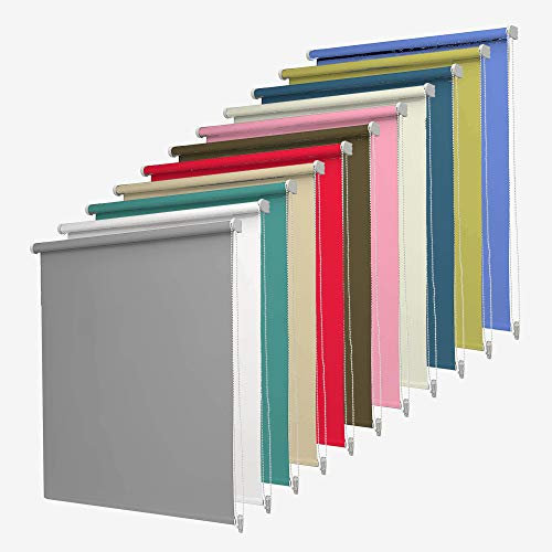 Blackout GREY 180cms Roller Blinds. **METAL BRACKETS INCLUDED** By Umlout ® **Available in 12 Colours And 6 Sizes**