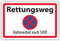 SCHILDER HIMMEL anpassbares Rettungsweg Parken verboten Schild 29x21cm aus Kunststoff mit Schrauben, Nr 60p eigener Text/Bild verschiedene Größen/Materialien