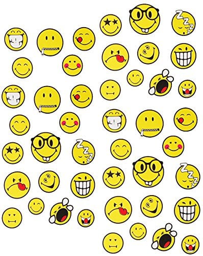 alles-meine.de GmbH 450 TLG. Set Aufkleber/Sticker - gelbe Smiley World - Smiley - Smile Emotion - selbstklebend - für Jungen & Mädchen/Erwachsene - Stickerset Kinder -..