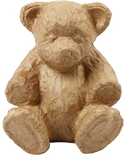 Creativ Papier Pappmaché Teddy, braun, 18 x 15 cm