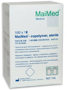 Maimed Copolymer Handschuhe - transparent - steril - einzeln verpackt - Gr.S - 100 Stück