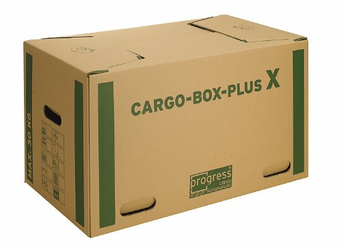 progressCARGO Transport-Umzugskarton, Premium Extra, PC CB02.02, 2-wellig, 660 x 350 x 360 mm, 10-er Pack, braun