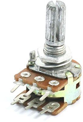 sourcing map 6mm geriffelt 6 Terminal Linear Drehwiderstand Potentiometer Pot 5K Ohm B5K de de