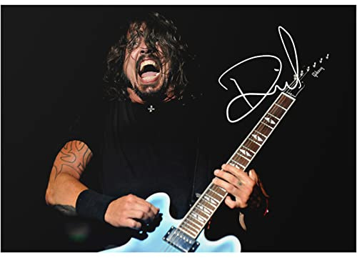 Fotodruck, Motiv: Dave Grohl, signiert, hochwertig, 30,5 x 20,3 cm (12 x 8 Zoll) (A4)