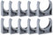 EXCOLO PVC Rohr und Rohrverbinder Ø 50 mm Winkel Kniestück Muffen T-Stück Kappen Fittings (10 x Wandhalter)