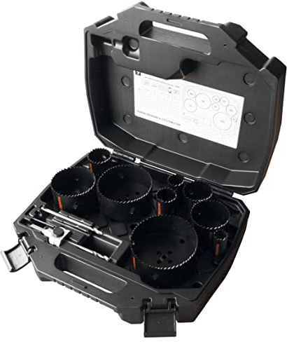 Mandrex | Lochsägen Set MHSD1002 EasyXcut 14-teilig Bi-Metall mit 45 mm Schnitttiefe für Stahl, Holz & PVC | Ø 19-76 mm