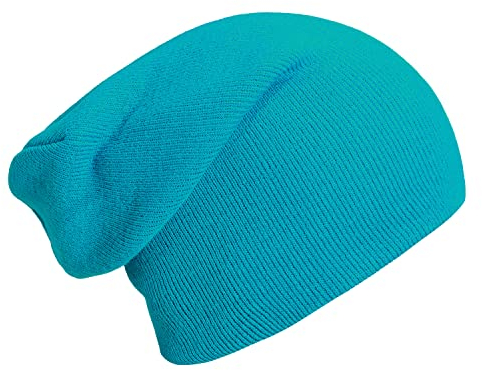 DonDon Mütze Herren Mütze Damen Wintermütze Slouch Beanie - Türkis