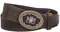 MOSER Trachten Trachtengürtel dunkelbraun antik Bayernwappen 002445 von MOSER®, Material Leder, Größe 115